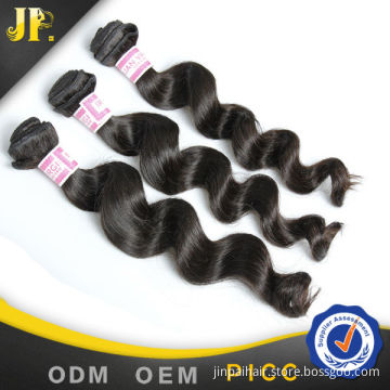 Double wefts full cuticle and tangle free brazilian loose wave virgin hair